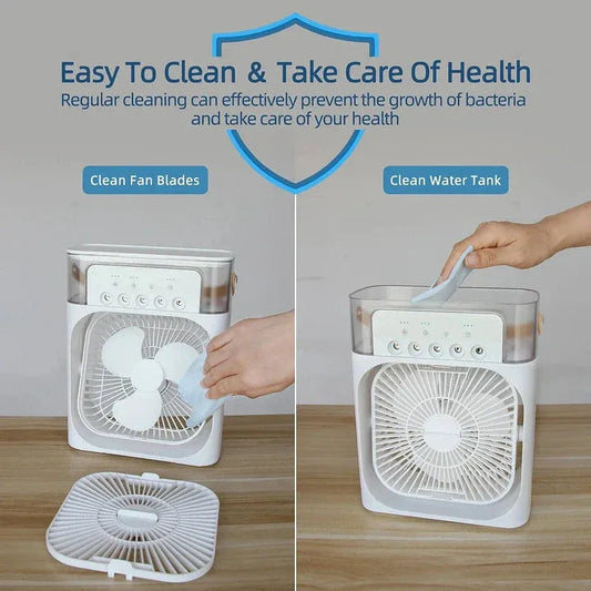 10-Inch Desktop Water Mist Fan – Portable Humidifier Air Cooler