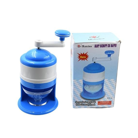 Manual Portable Hand Ice Crusher Machine - Portable Shaved Ice Maker & Gola Maker with Stainless Steel Blades