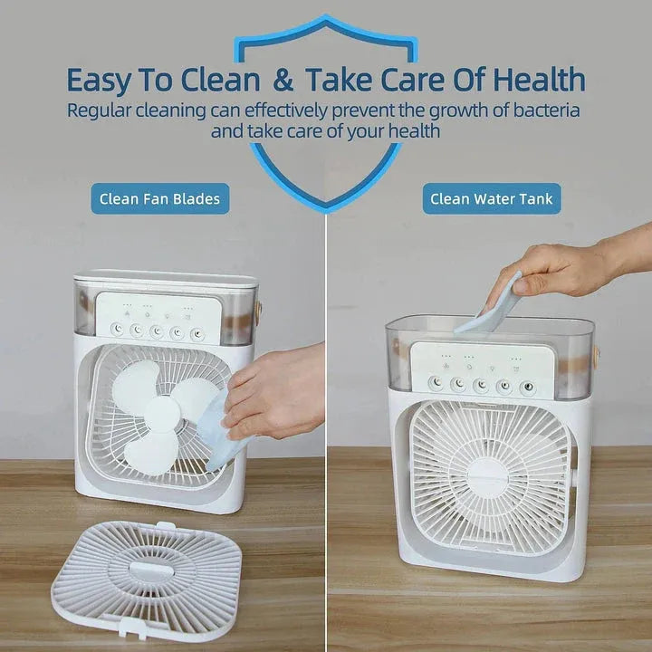 10-Inch Desktop Water Mist Fan – Portable Humidifier Air Cooler